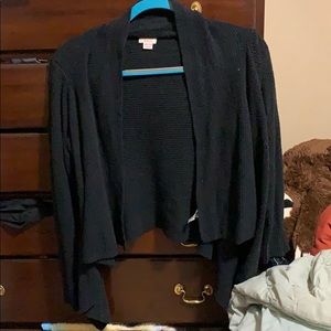 black hi-lo cardigan